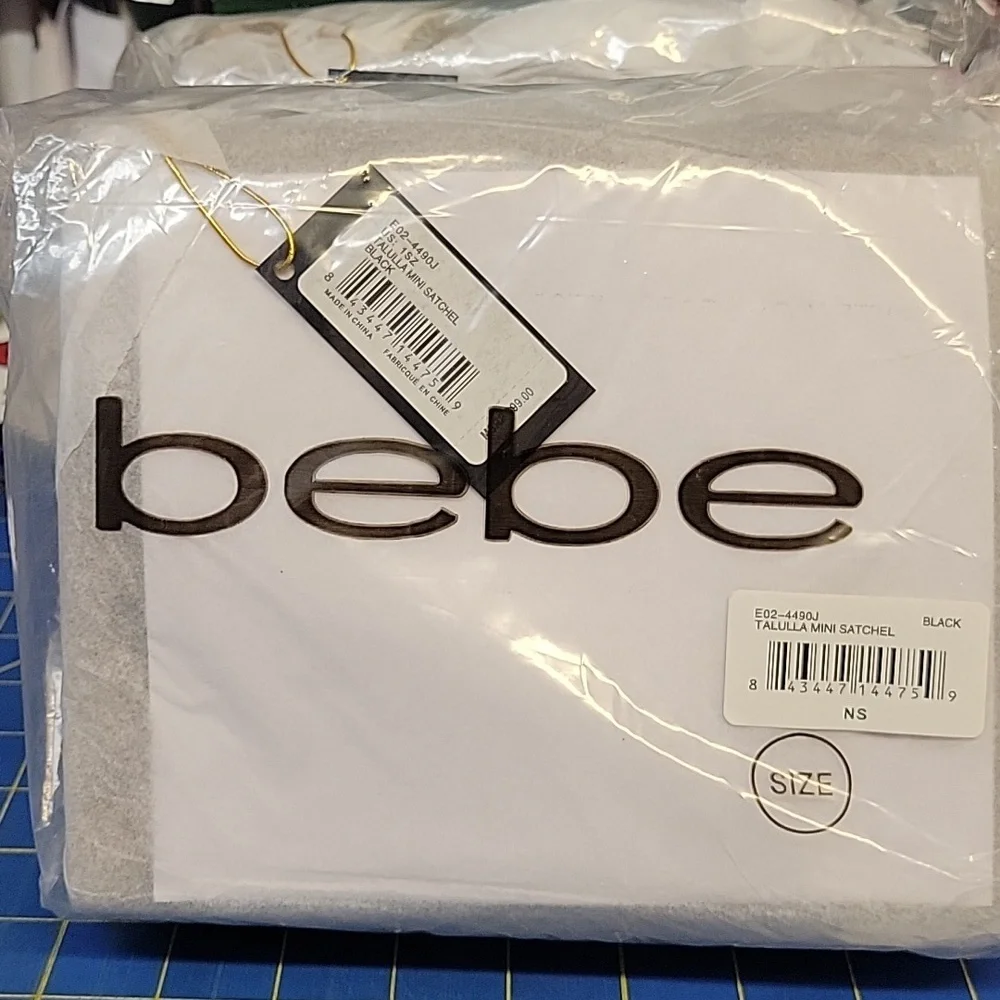 Bebe Signature Beige and Black Tote 8x7x3 - Picture 5 of 5